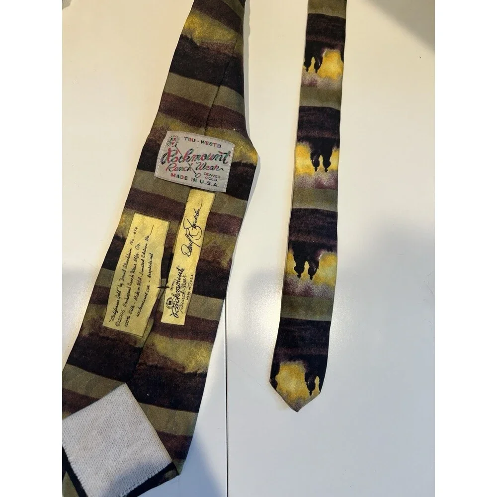 Rockmount Ranch Wear Tie No. 414 “California Gold” 100% Silk, Made in USA